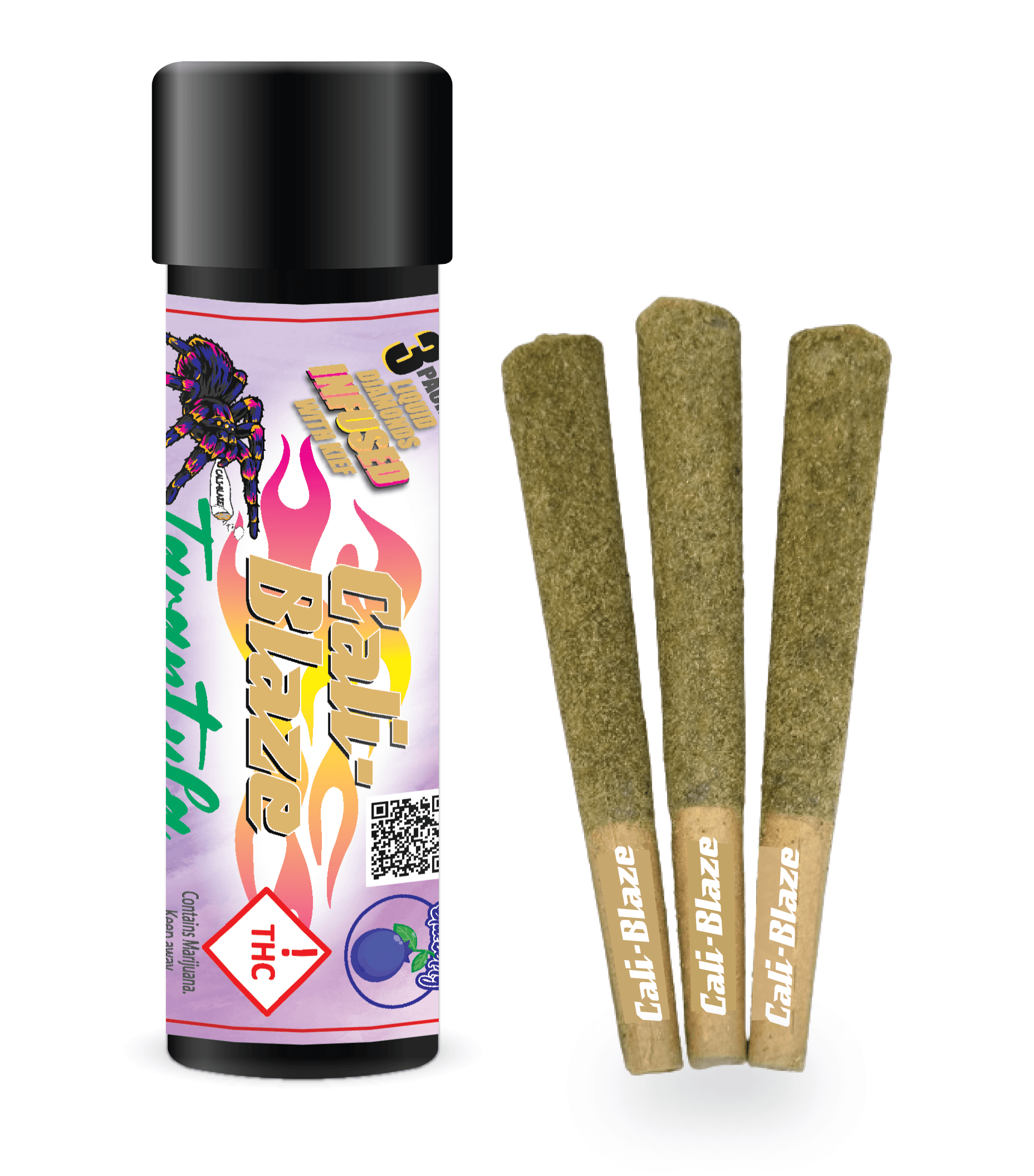 Cali-Blaze Tarantula Infused Joint 3 Pack 3g - Watermelon