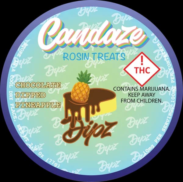 Candaze 100mg Dipz - Chocolate Dipped Pineapple