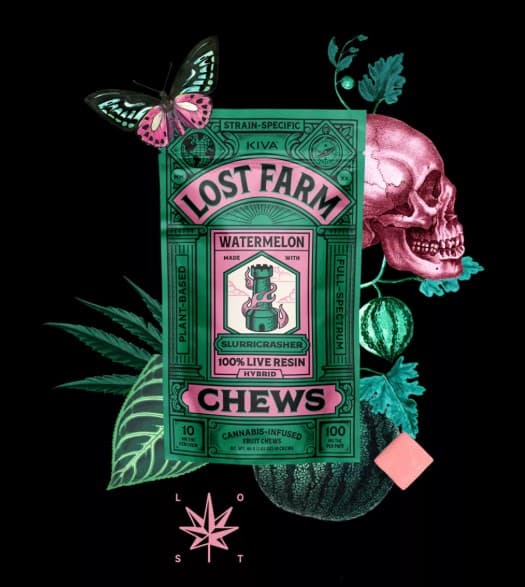 Lost Farm Watermelon Fruit Live Resin Fruit Chews 10 pack