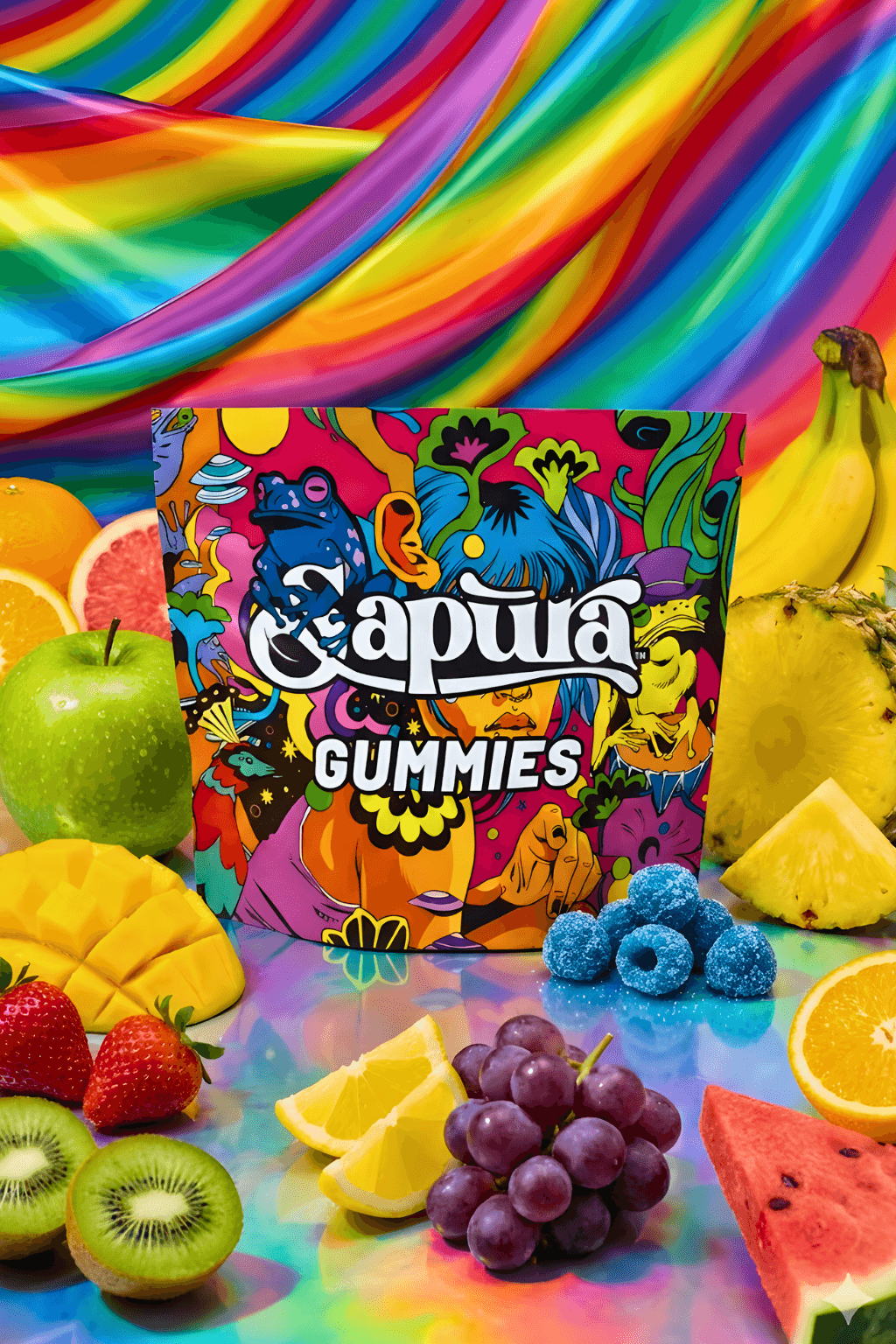Sapura Gummies 100mg 20 Pack - Poppin Pineapple
