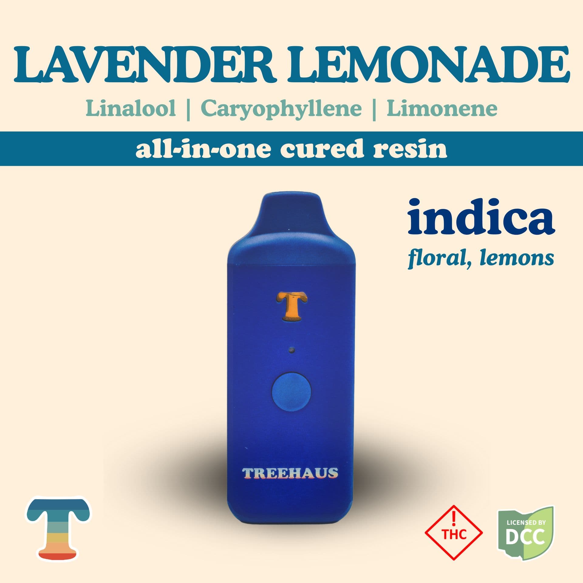 Treehaus Lavender Lemonade Cured Resin Disposable Vape (1g)