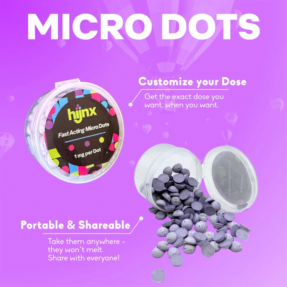 HIJNX HIJNX Micro Dots 50mg: Purple Raz 50pc