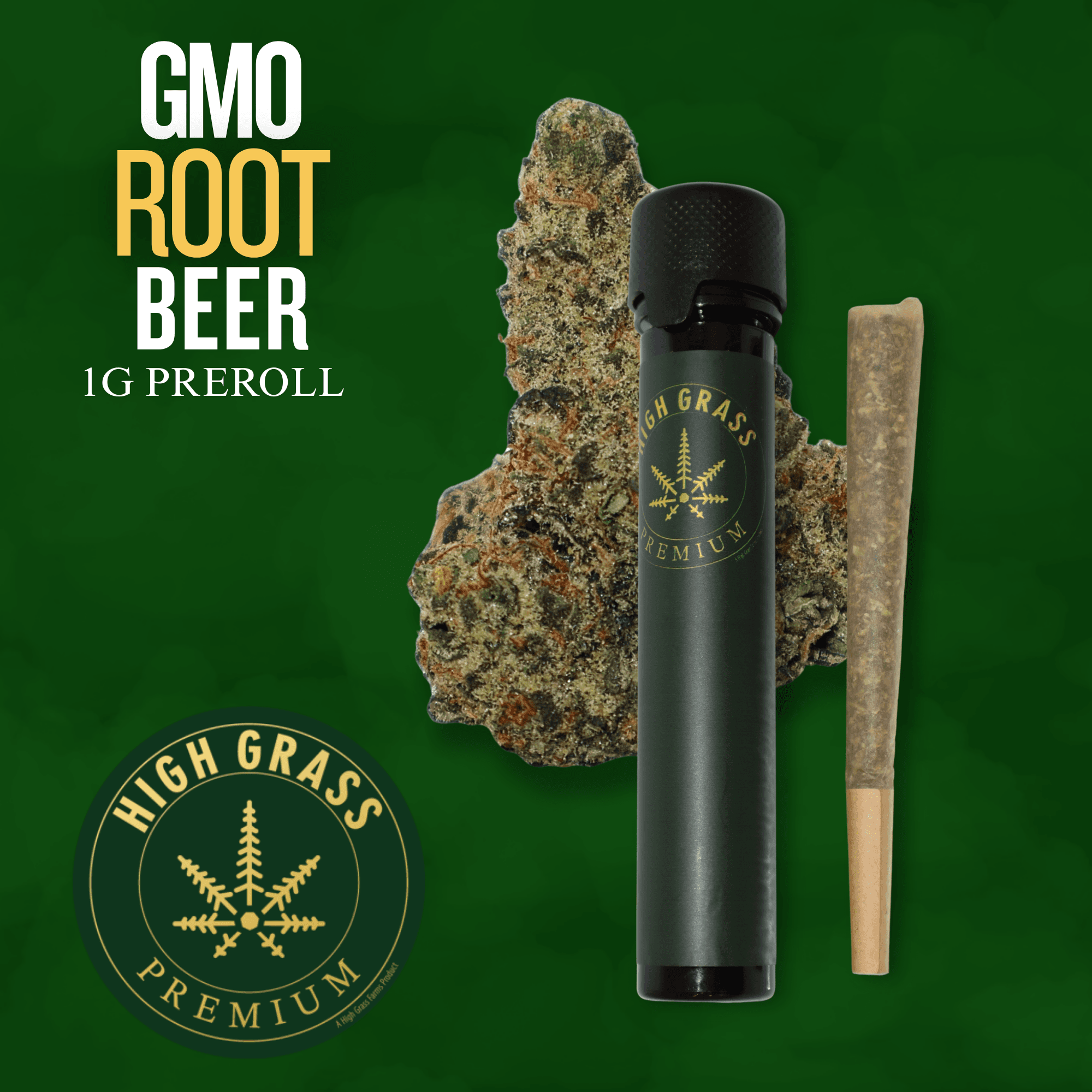 High Grass Farms High Grass GMO Rootbeer 0.5g Preroll