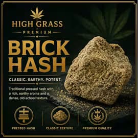 High Grass Farms High Grass Premium | Apple Fritter (H) Brick Hash | 1g