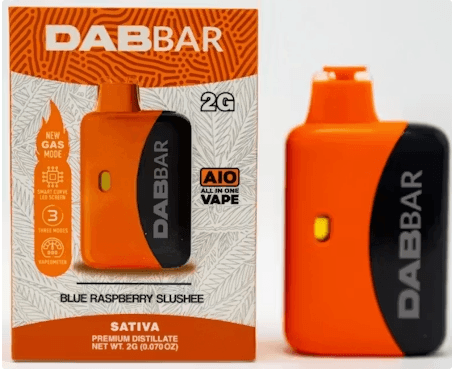 Dabbar DabBar Classic Distillate Vape 2g - Blue Raspberry Slushee (Sativa)