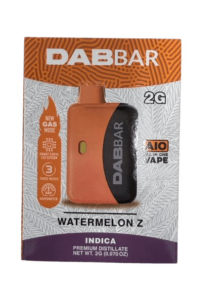 Dabbar DabBar Classic Distillate Vape 2g - Watermelon Z (Indica)