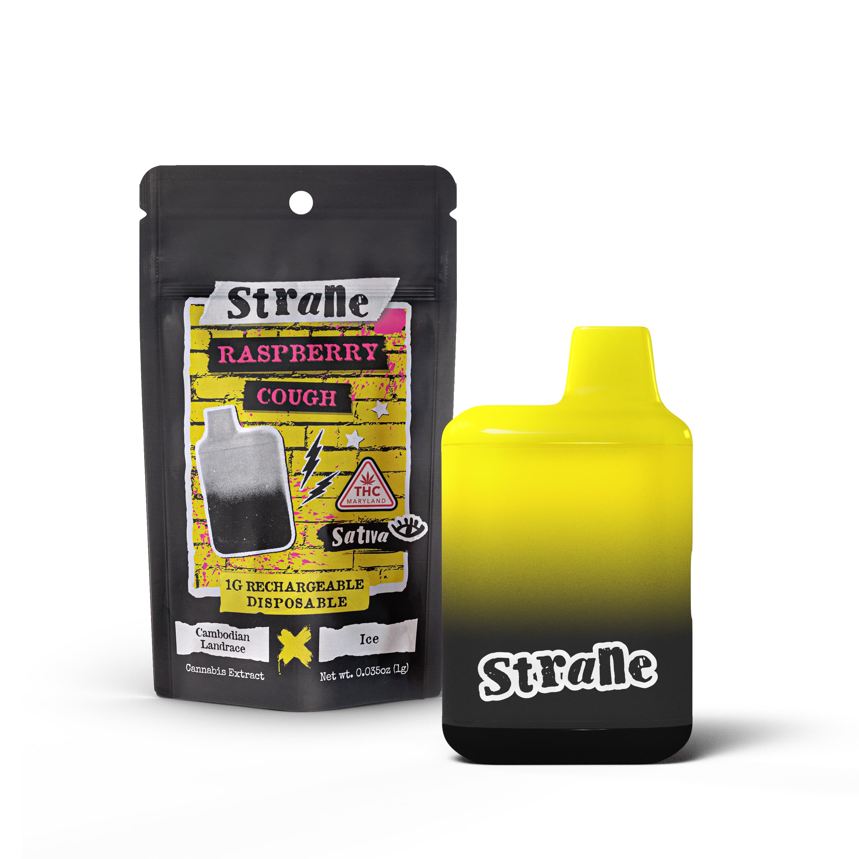 Strane Raspberry Cough RIP STICK Rechargeable Disposable 1g