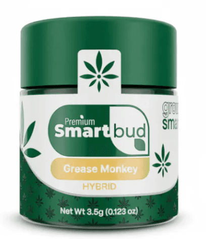 SMARTBUD Jar | Grease Monkey | 3.5g | Hybrid | 27.94% THC