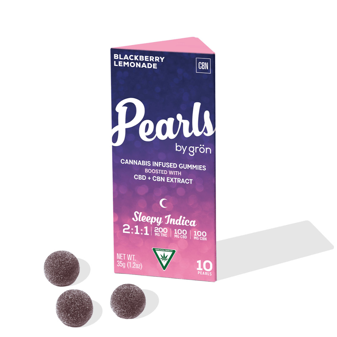 Grön BLACKBERRY LEMONADE 2:1:1 THC:CBD:CBN PEARLS GUMMIES 10X20MG