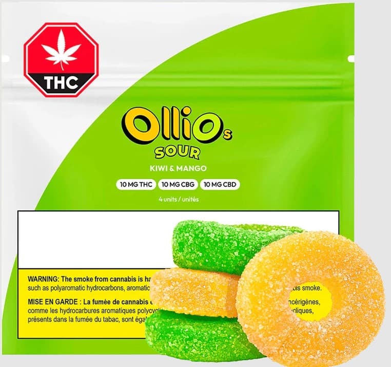Olli Kiwi & Mango - 1:1:1 THC:CBG:CBD - 4 x 2.5mg