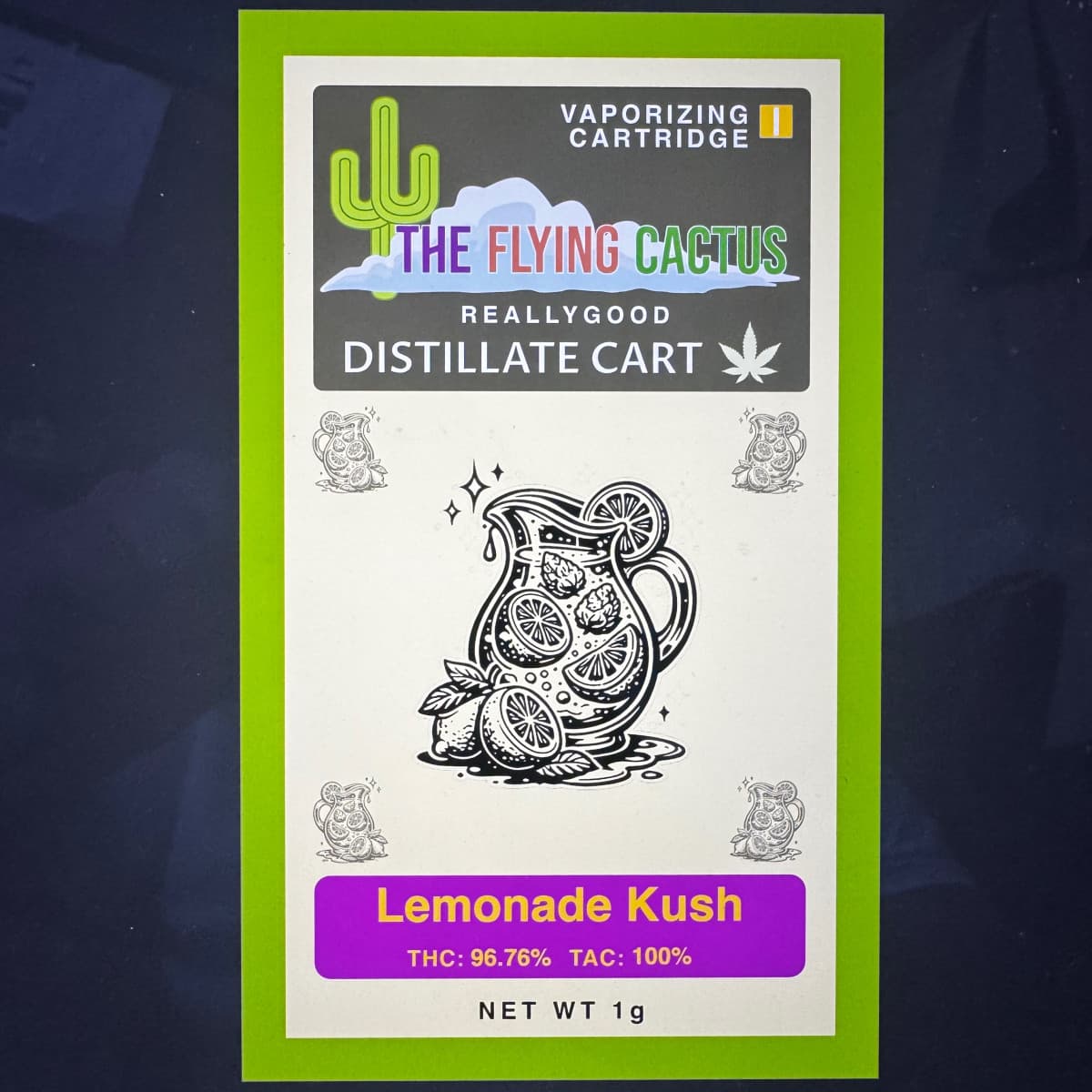 The Flying Cactus Lemonade Kush Distillate Cart