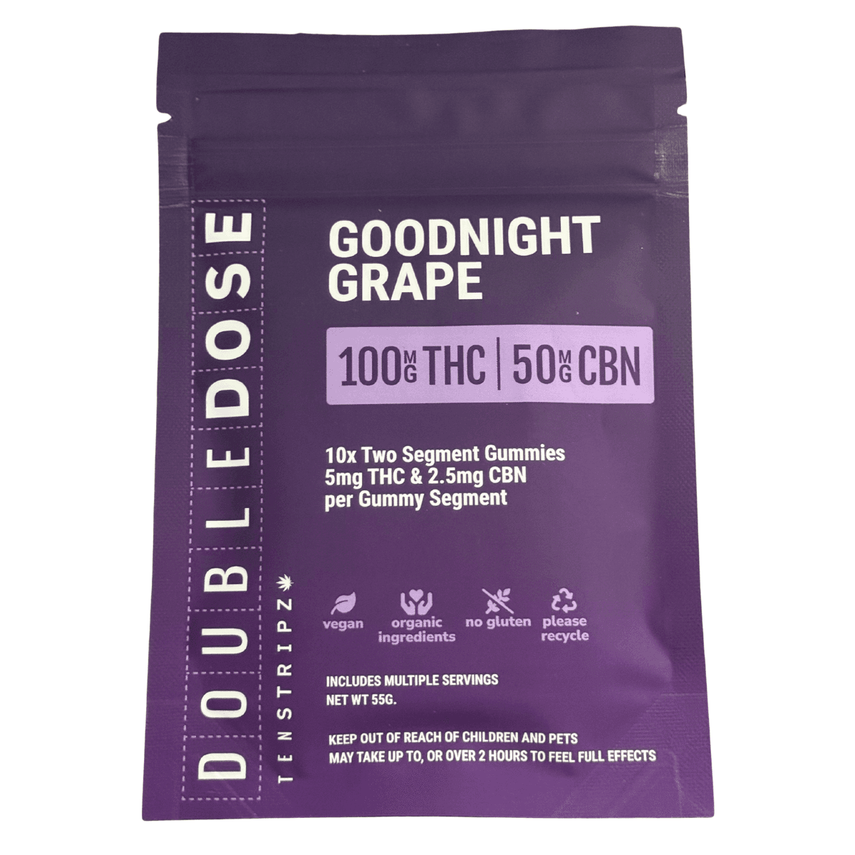 Haute & Heady Double Dose | 100MG THC + 50MG CBN Goodnight Grape Gummies
