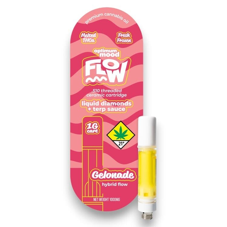 Optimum Mood Gelonade (Flow) Liquid Diamonds + Terp Sauce Ceramic Vape Cartridge (Optimum Mood)
