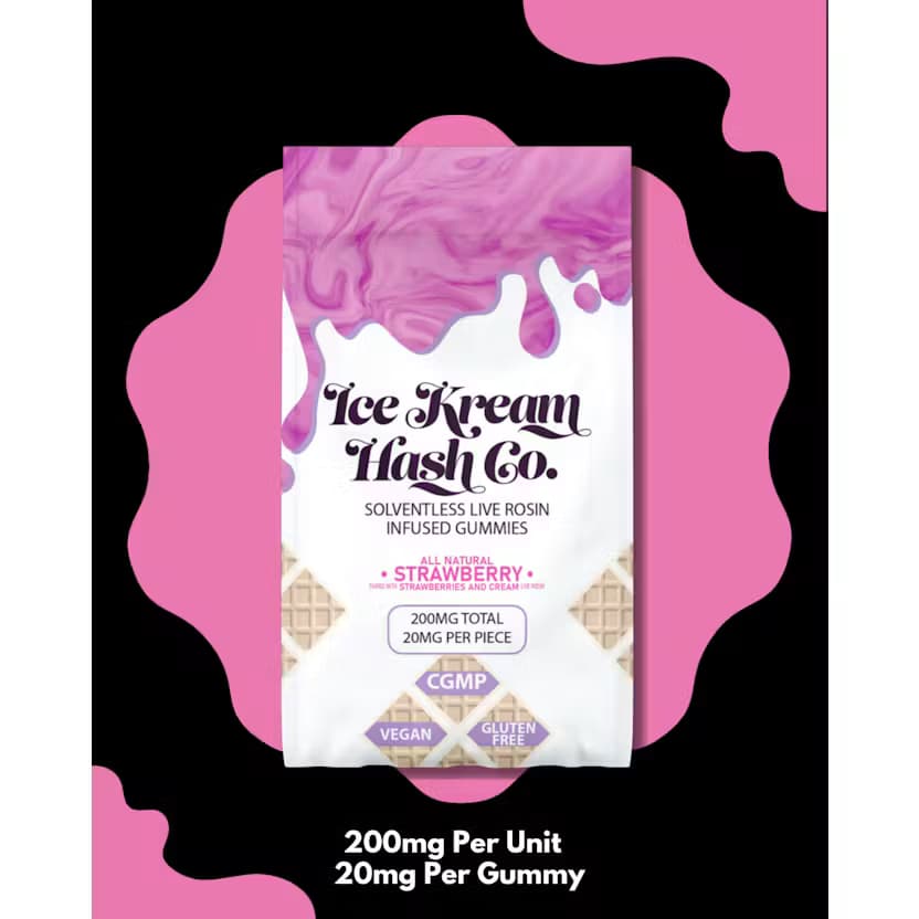 IKHCO Strawberries & Cream | 200mg Rosin Gummies