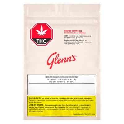 Glenn's Orange Cream Hash Rosin Sativa Soft Chews - Sativa 2x5mg THC