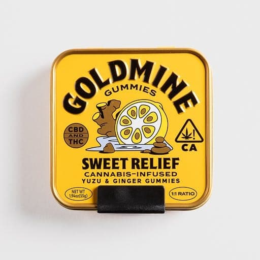 Goldmine Gummies Sweet Relief Yuzu & Ginger CBG | 100mg Gummies