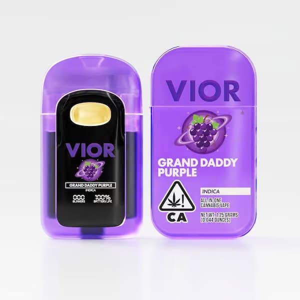 Vior Extracts DISPOSABLE (DISTILLATE) - - INDICA - GRANDDADDY PURPLE
