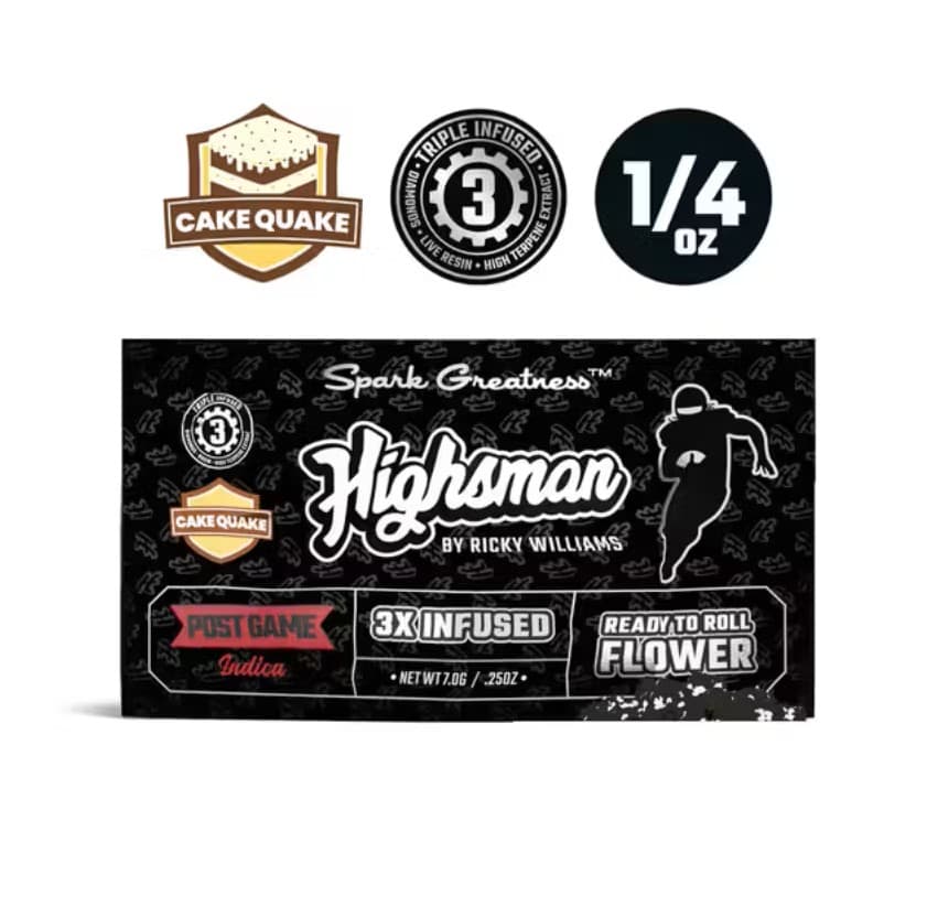 HIGHSMAN CAKE QUAKE I 3X INFUSED PRE-GROUND FLOWER I HIGHSMAN - 7 G