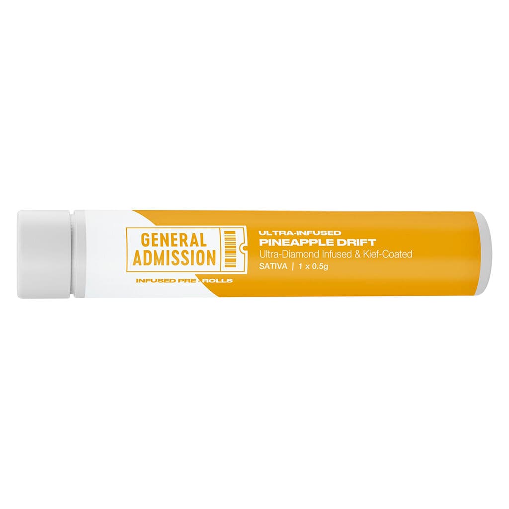 General Admission Pineapple Drift Diamond Infused Pre-Roll - Sativa - 1x0.5g