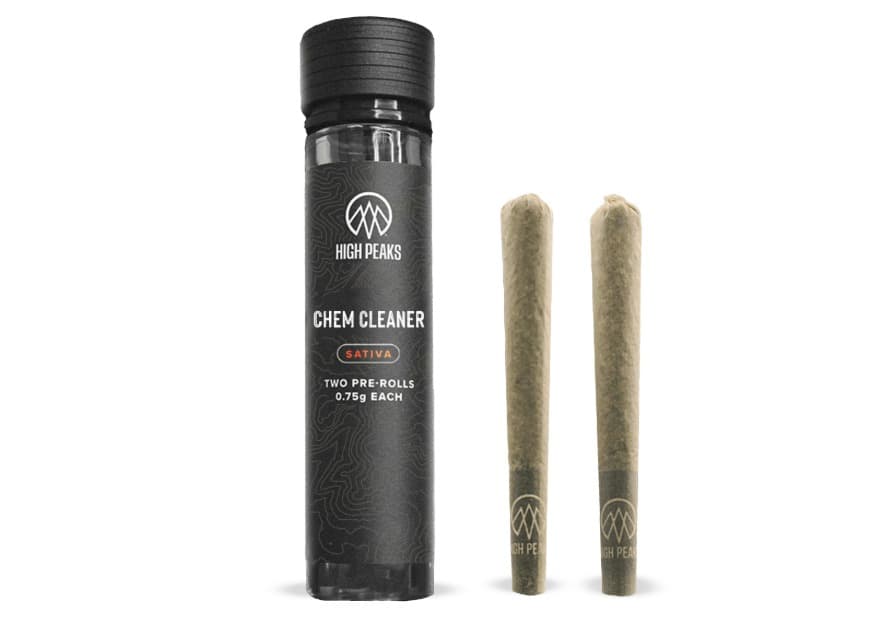 High Peaks Chem Cleaner | 2pk Bubble Hash Infused Pre-rolls | 1.5g