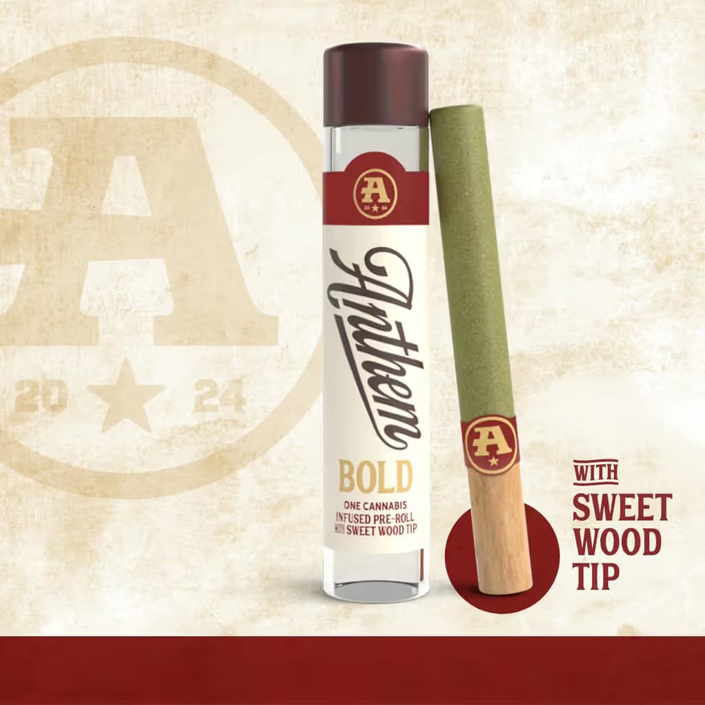 Anthem Bold Wood Tip Infused Strawberry Cough Pre-Roll 1g