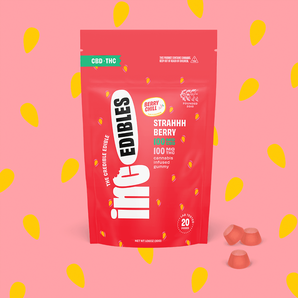 (inc)edibles inc.edibles 20 Pack Strahhhberry THC CBD Gummies 01668