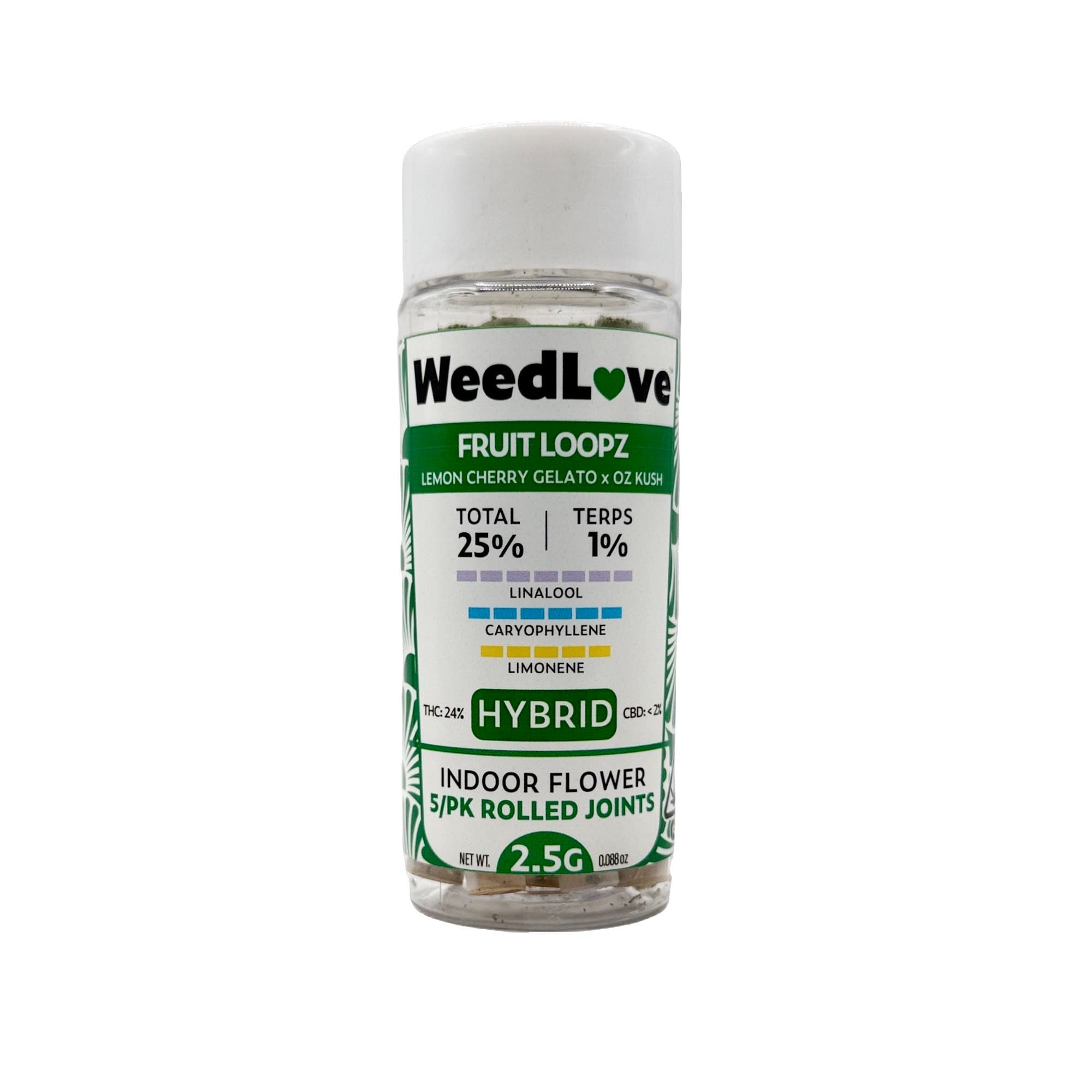 WeedLove FRUIT LOOPZ PREROLLS 10 PACK 5G
