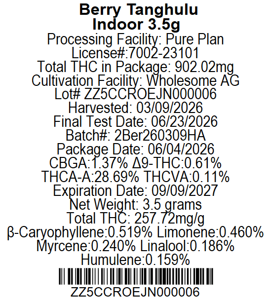 Crops Utah Berry Tanghulu | Flower | 3.5g