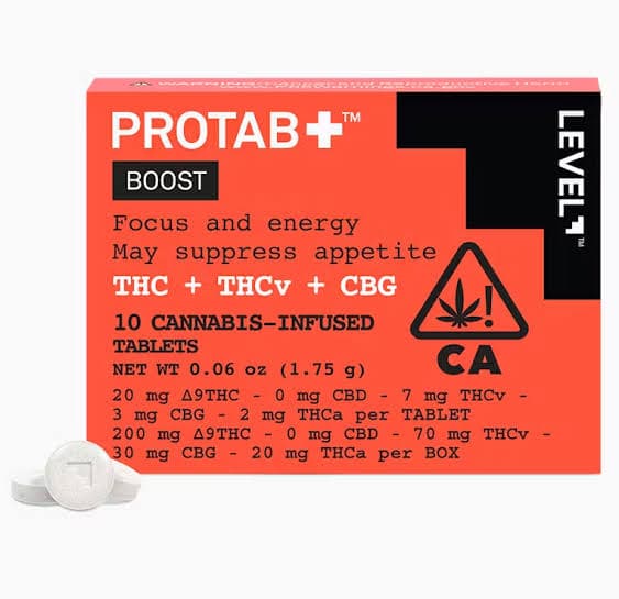 LEVEL Protab+ 10pk | Boost (THC/THCv/CBG)