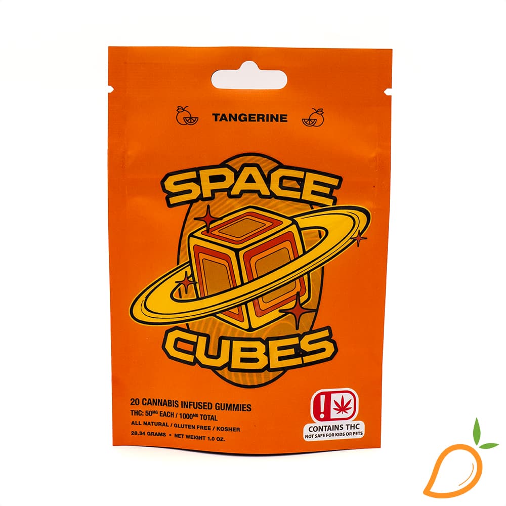 Space Cubes 1000mg Tangerine Gummies Space Cubes