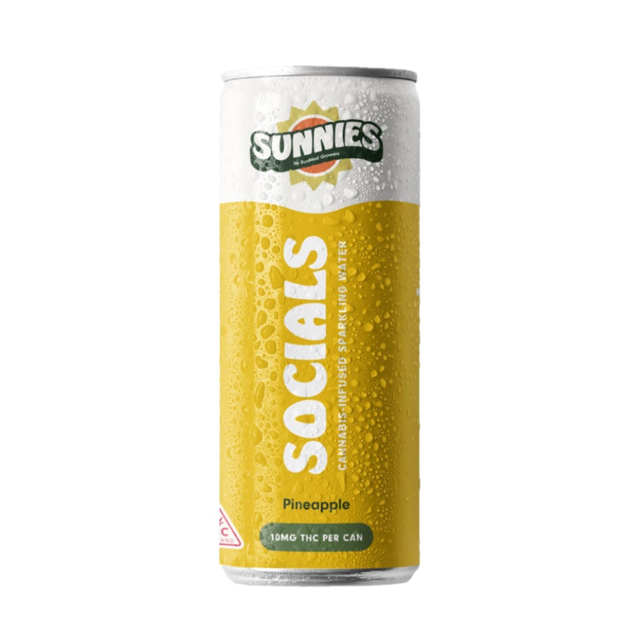 Socials Sunnies Socials - Pineapple Sparkling Water - 10mg/12oz