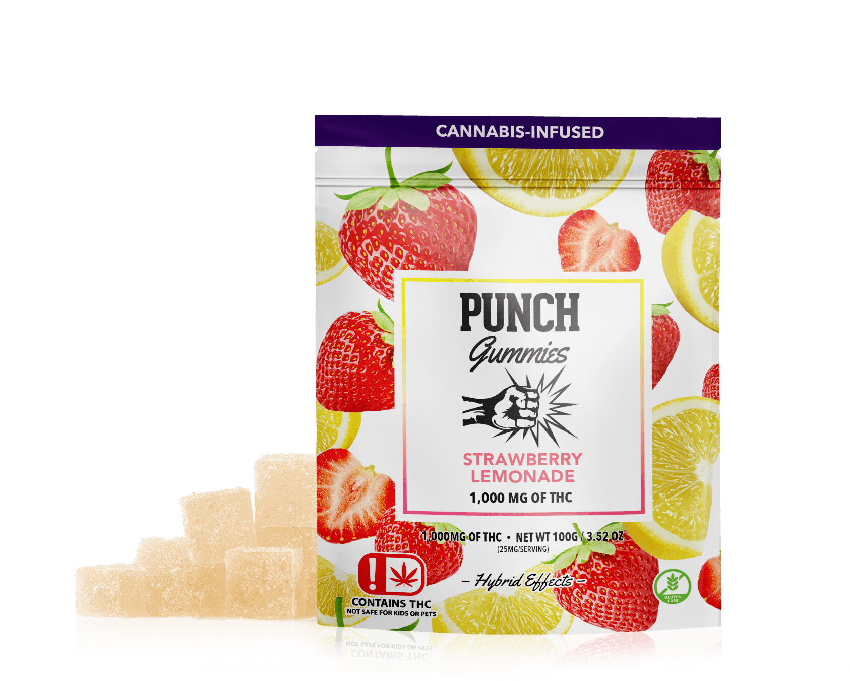 PUNCH Strawberry Lemonade Extreme Gummies (1000mg) (OK)