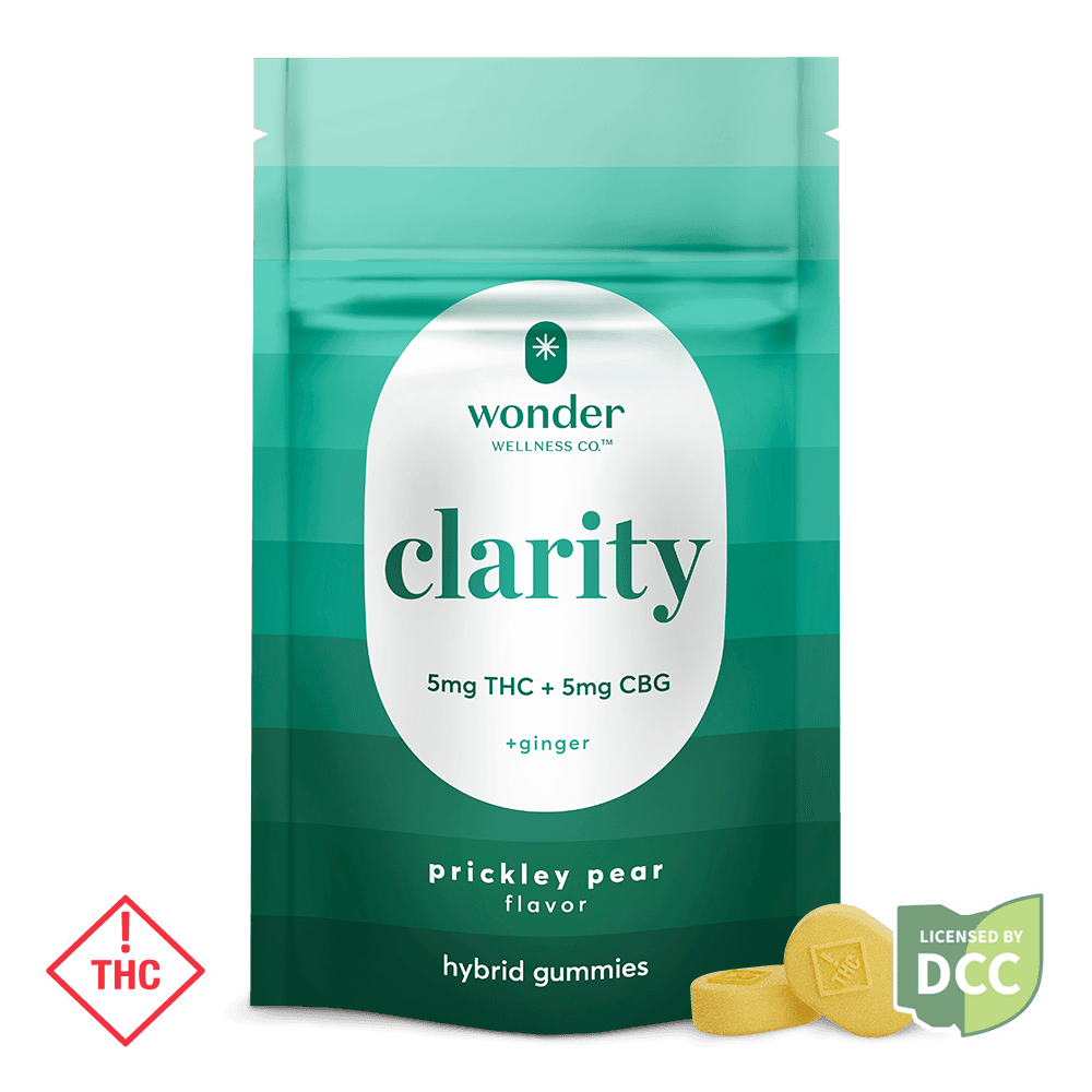 * Wonder Wellness Co.™ Clarity Prickly Pear 1:1 THC CBG Gummies (100mg)