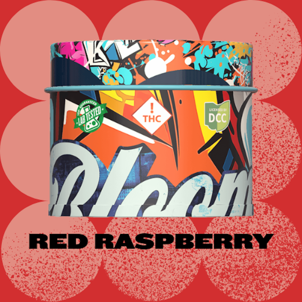 BLOOM BLOOM CANNABIS - RED RASPBERRY - GUMMIES - [100MG] - 10PK