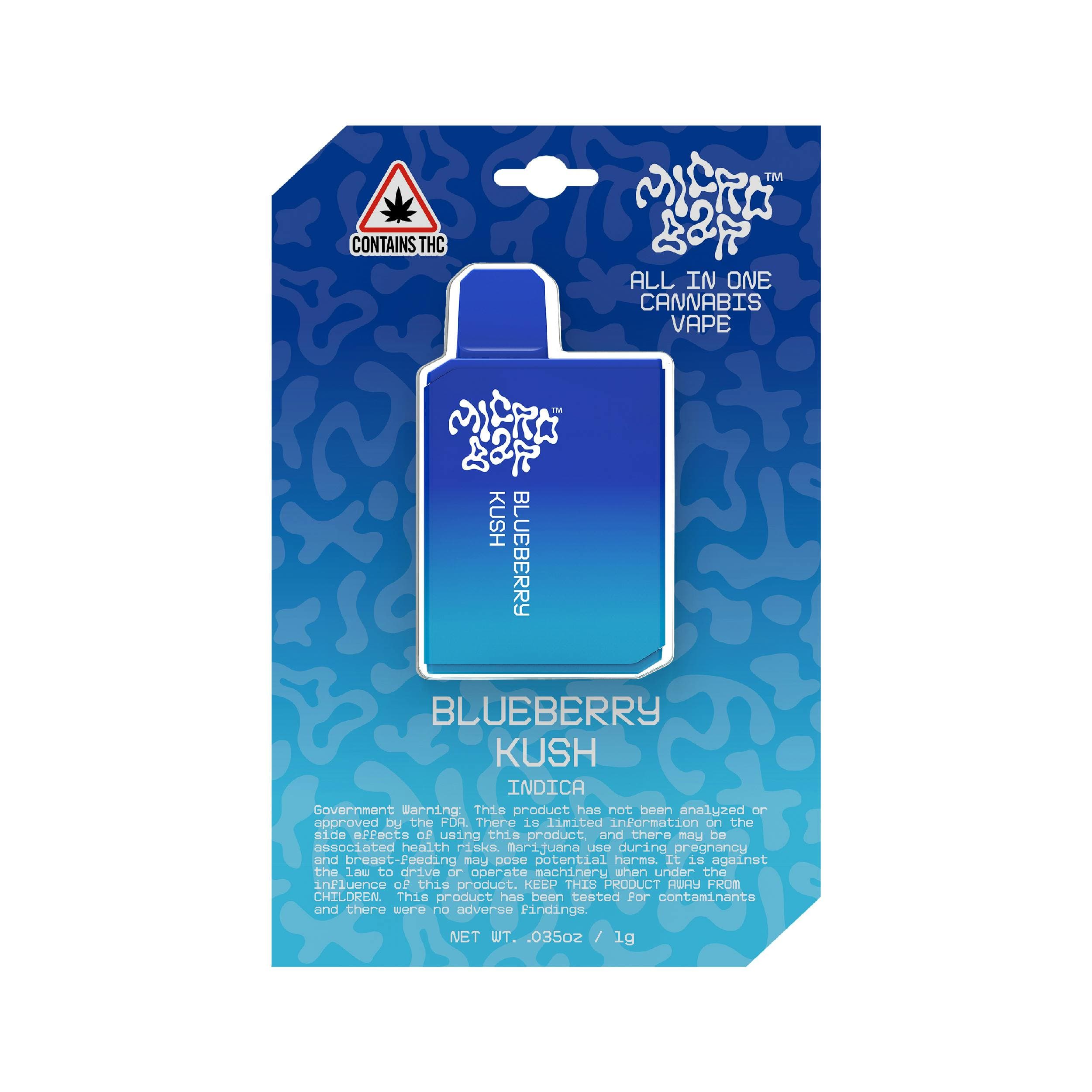 Micro Bar Blueberry Kush Disposable Vape - 1g