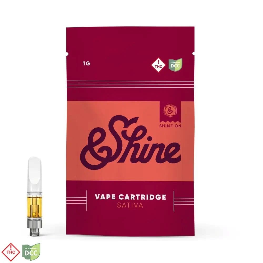 &Shine Green Crackle Distillate Cartridge