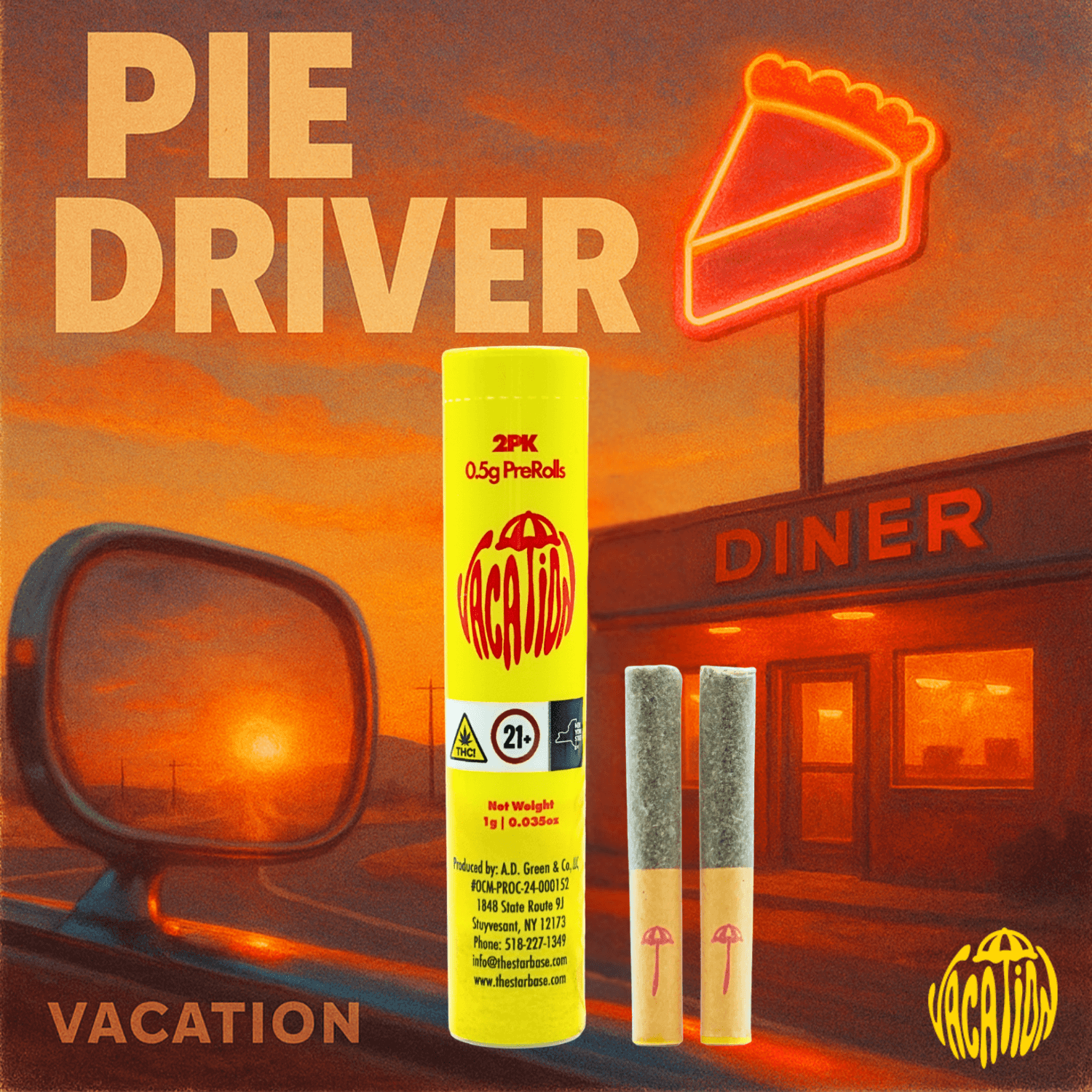 Vacation Pie Driver | Preroll 2pk | 1g