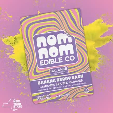 Nom Nom Edible Co. Nom Nom l Edible l Banana Berry Bash 20mg 5PK