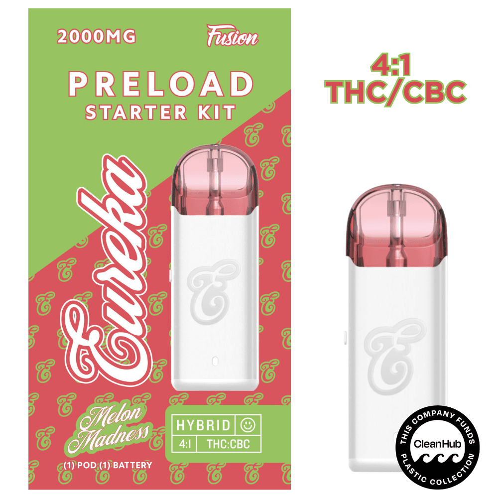 Eureka PRELOAD Starter Kit - 2g FUSION - Melon Madness (4:1 THC/CBC)