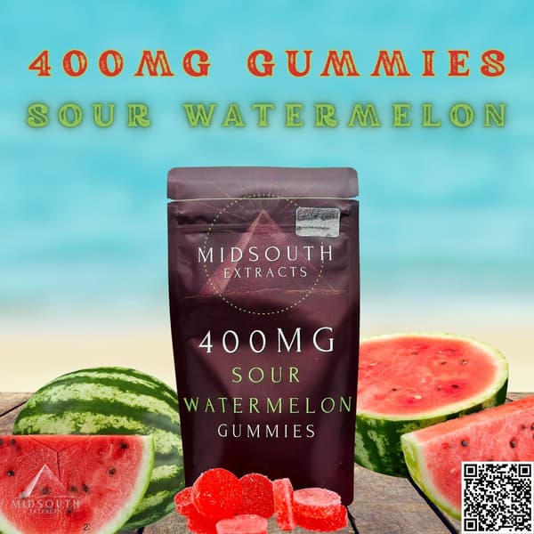 Midsouth Extracts Sour Watermelon - Gummies 1000mg - 10pk
