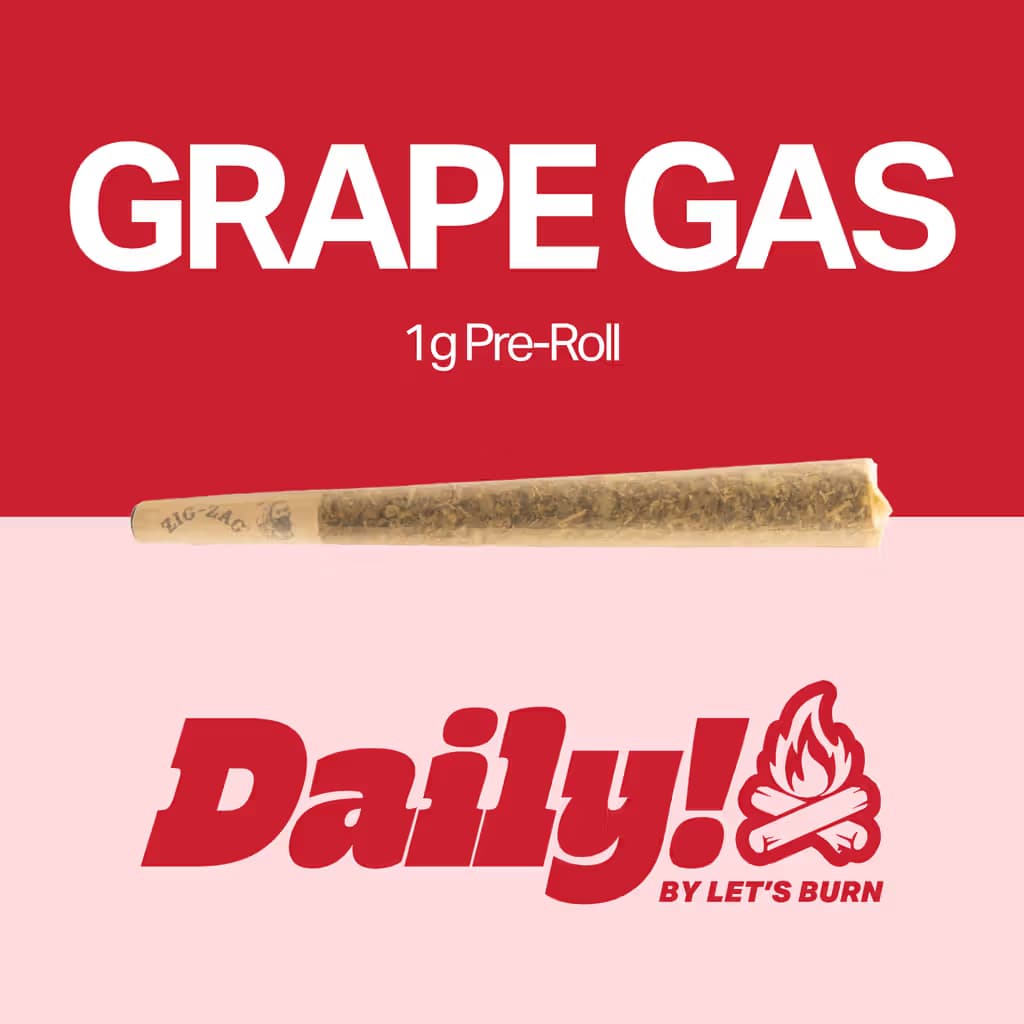 Let's Burn Let's Burn Grape Gas 1g Pre-roll 0062