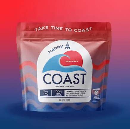 COAST Cannabis Co. Fruit Punch Gummies 100mg