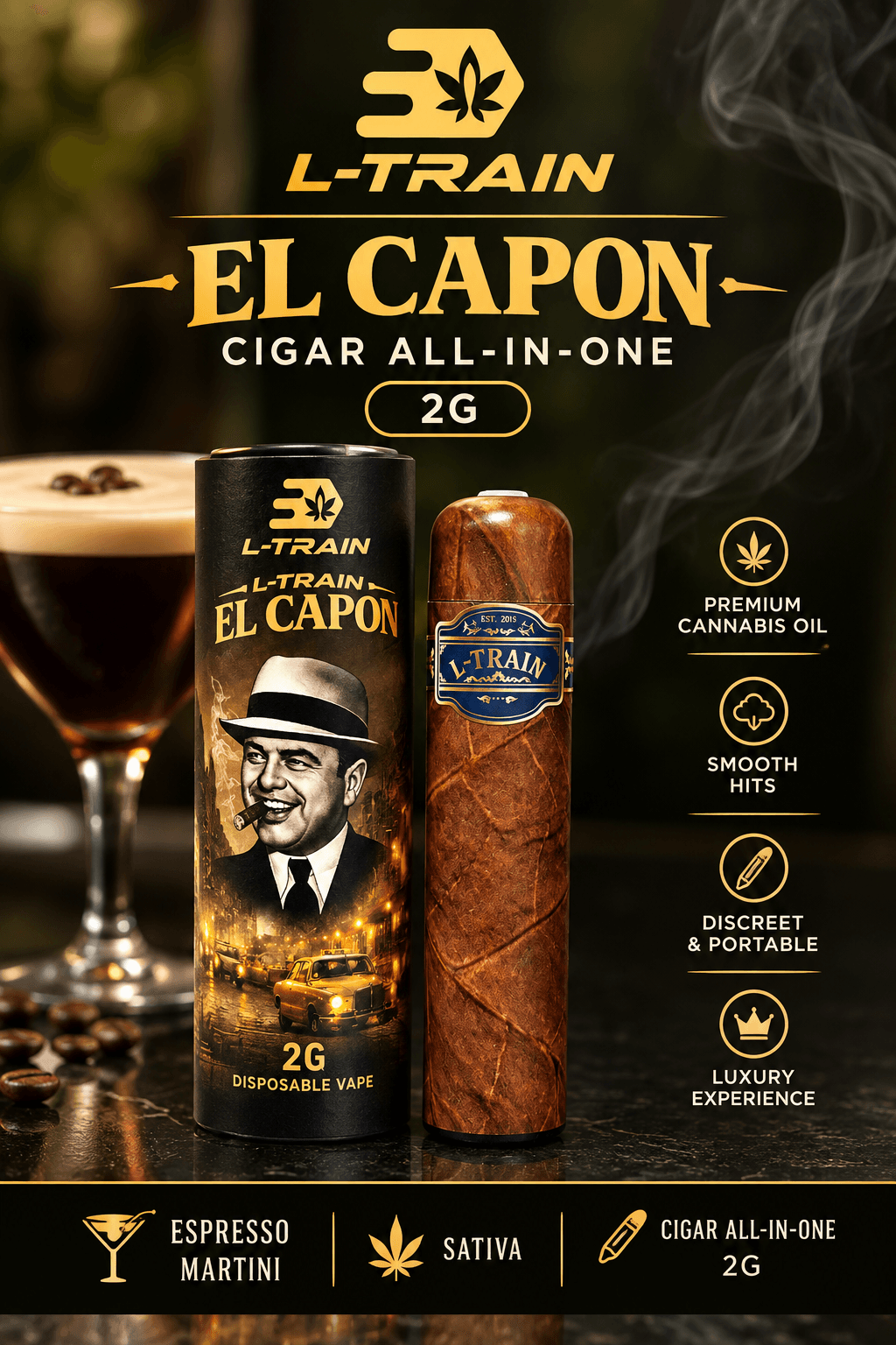 L-Train Espresso Martini Disposable Cigar