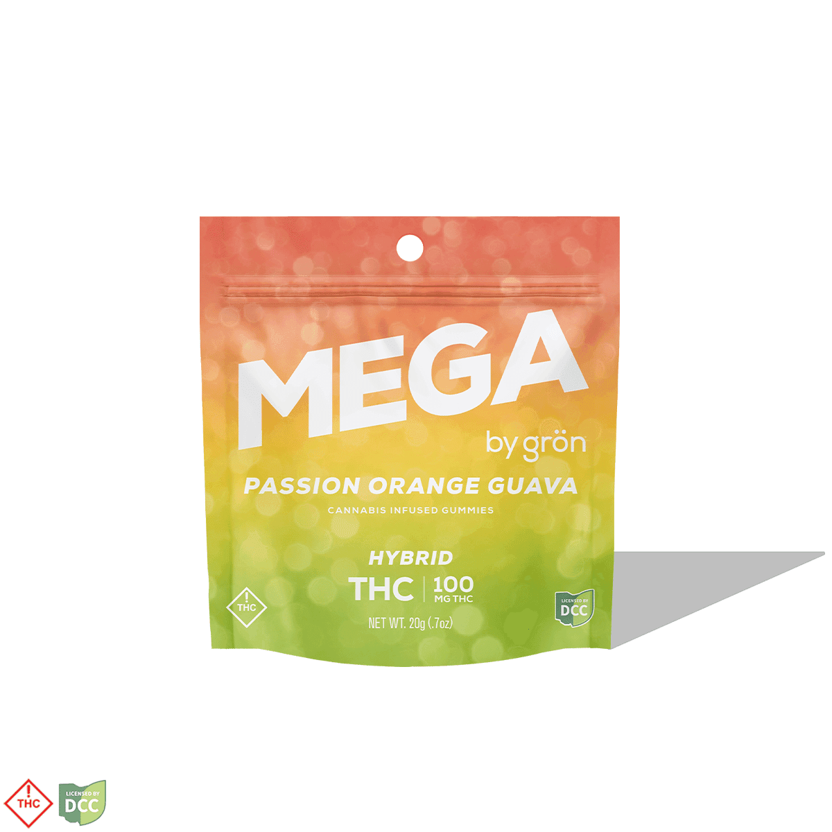 Grön THC Passion Orange Guava Mega Pearl (100mg)