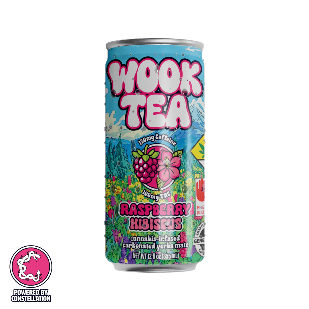 Wook Tea Wook Tea - Raspberry Hibiscus - 100mg THC + 150mg Caffine