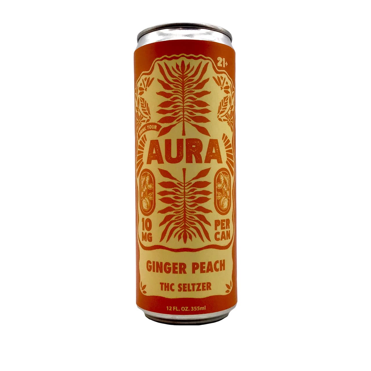 Aura Aura - Ginger Peach - THC Seltzer - 10mg