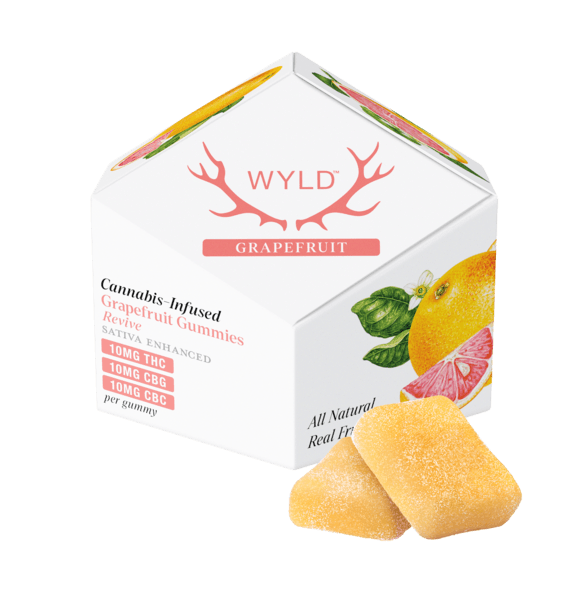 Wyld Grapefruit Gummies (1:1:1 THC:CBG:CBC) 10pk