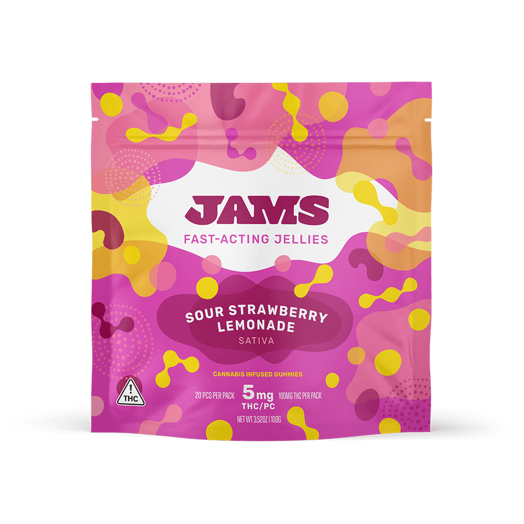 JAMS Jams - Sour Strawberry Lemonade [20pk] (100mg) Sativa