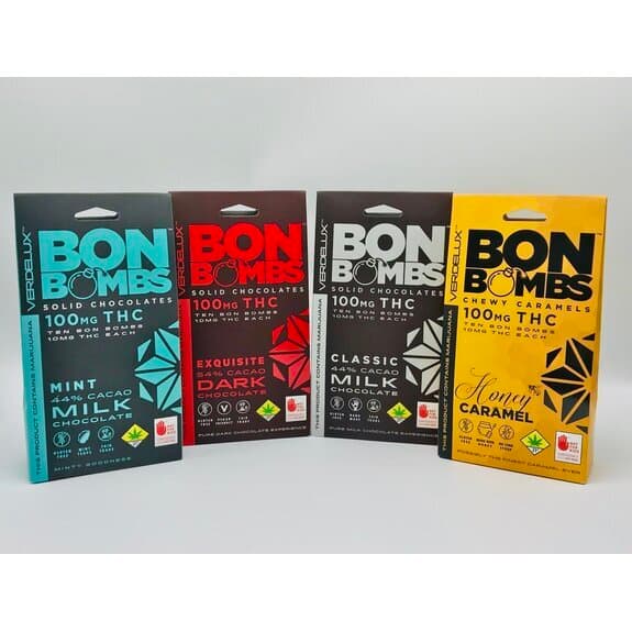 Verdelux BON BOMBS DARK RASPBERRY 100mg 10 Pack