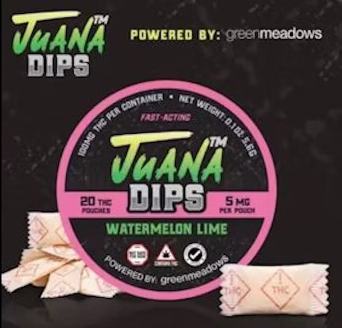 JuanaDips Juana Dips - Watermelon Lime - THC Pouches - 100mg (20 count)